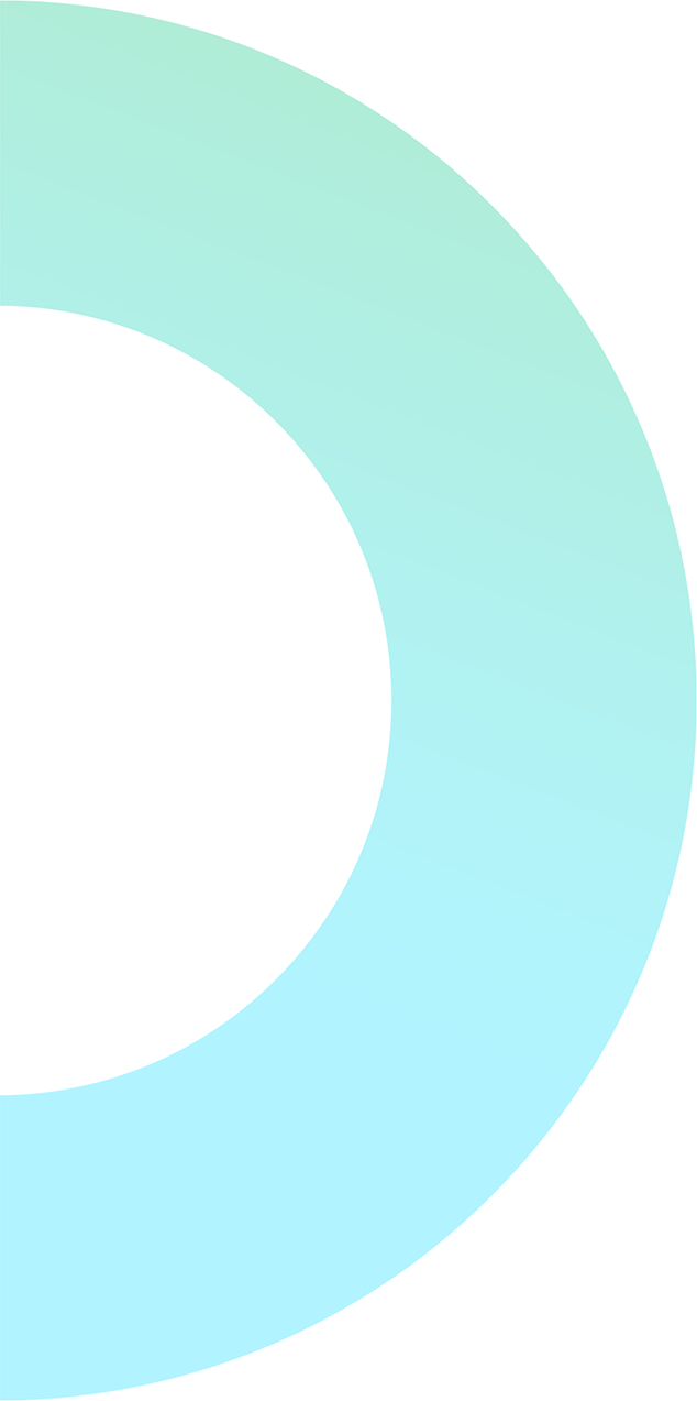 Blue Green Half Circle Transparent