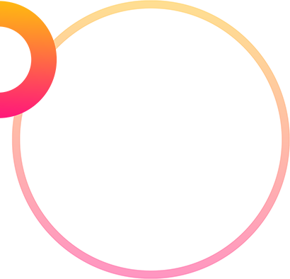 Orange Pink Circles Accent left