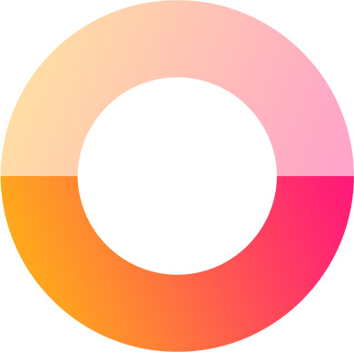 Orange Pink Half Circle Top copy